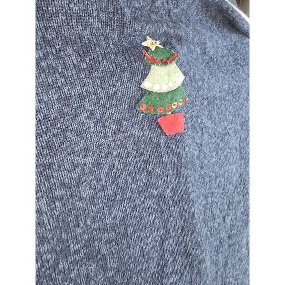 VINTAGE Tiara Christmas Cardigan Sweater Women’s Large - Picture 7 of 12